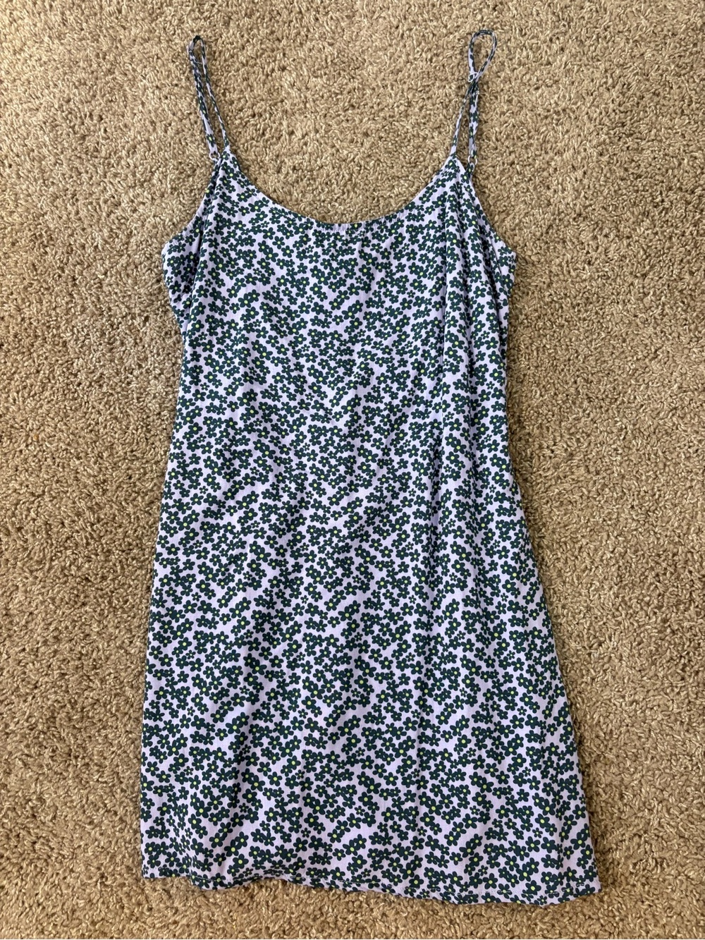 La Hearts Purple Floral Mini Slip Dress